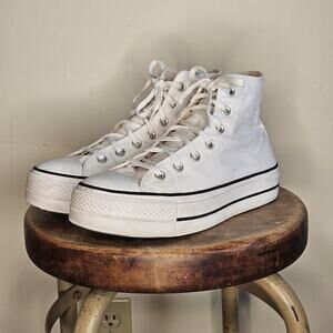 Converse All Star High-Tops, White, Sz 8.5, Womens
